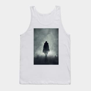 Lone woman adventurer goes to fog Tank Top